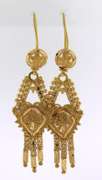 Wonderful 21kt Filigree Dangle Earrings