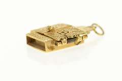 14K Yellow Gold 3D Torah Star of David Jewish Faith Charm/Pendant