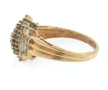 Lovely 10kt Yellow Gold Diamond Cluster Ring