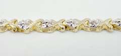 X's & O's Yellow Gold Bracelet