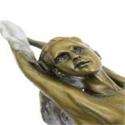 Nude Girl Leaping in Air Bronze Sculpture