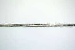 Italian 14KT White Gold Three strands Ball Chain