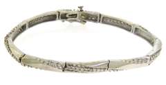Dazzling White Gold Diamond Twisted Line Bracelet