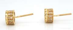 Charming Diamond Yellow Gold Earrings
