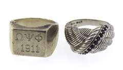 Lot of 2 Sterling Silver Rings