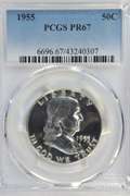 Awesome Gem Proof 1955 Franklin Half Dollar. PCGS PR67