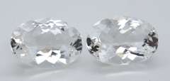 Great Pair of Oval Cut Clear Quartz Gemstones, 43.50cts!