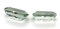 Unique Pair of Green Amethyst Stones, 24.75ct