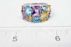 Fantastic Multi-Gem Sterling Silver Ring