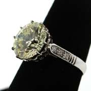 Magnificent and Very Fine Quality 4.76 Carats Diamond Solitaire Platinum Ring