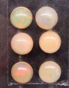 Stylish Group of 6 Round Cut Ethiopian Opal Gemstones, 5.54cts