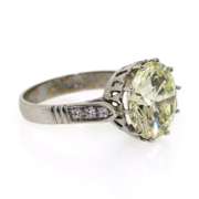 Magnificent and Very Fine Quality 4.76 Carats Diamond Solitaire Platinum Ring