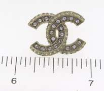 Chanel Strass CC Stud Earrings
