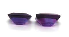 Charming Pair of Emerald Cut Amethyst Stones, 13.25ct