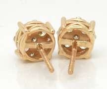 Brilliant Yellow Gold Diamond Earrings