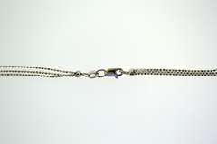 Italian 14KT White Gold Three strands Ball Chain