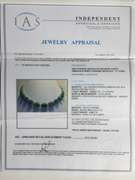 Majestic 176.54CTW Emerald & Sapphire Necklace in Sterling Silver