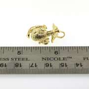 Great Solid 14kt Yellow Gold United States Marines Pendant