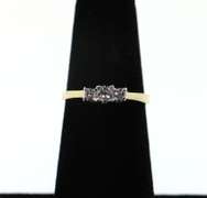 14kt Yellow Gold Diamond three stone Engagment Ring