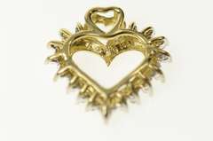 10K Yellow Gold Classic Diamond Heart Love Symbol Pendant
