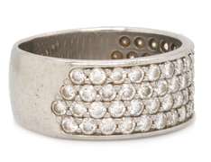 18k white gold with 2.00 carats of diamond band