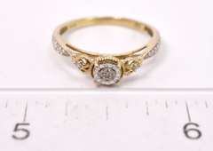 Intricate Diamond Ladies Ring in Yellow Gold