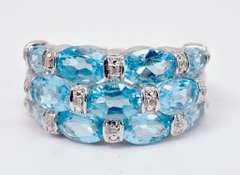 Blue Topaz Sterling Silver Ring