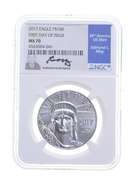MS70 2017 $100 American 1 Oz Platinum Eagle 1st Day Issue - NGC