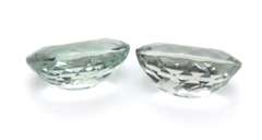 Elegant Pair of Oval Cut Green Amethyst Gemstones, 23cts