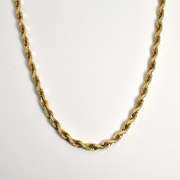 Thick Diamond Cut Rope Necklace