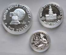 3 1976 S Proof  Silver Bicentennial Sets