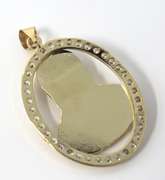 Yellow Gold Jesus Pendant with Cubic Zirconia