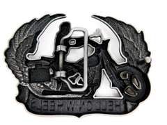 Large Hell on Wheels Motorcycle Belt Buckle