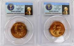 4 John Adams Graded U.S. Dollar Coins