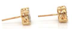 Eelagnt Yellow Gold Diamond Earrings