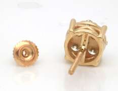 Brilliant Yellow Gold Diamond Earrings