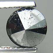 Shimmering 1.36ct smooth cut Black Diamond solitaire
