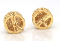 Charming Diamond Yellow Gold Earrings