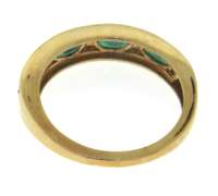 Attractive Yellow Gold Emerald and Diamond Ring