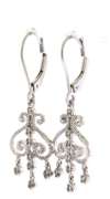 Fabulous White Gold Art Deco Diamond Dangle Earrings