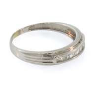 14k white gold diamond channel set ring