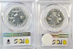 1957 & 1958 Superb Gem Proof Franklin Halves. PCGS PR67