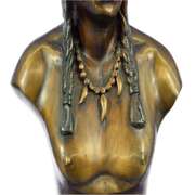 Chief Bust Bronze Sculpture