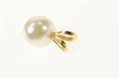14K Yellow Gold 6.1mm Pearl Classic Simple Pendant