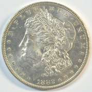Choice BU 1882-O Morgan Silver Dollar. Full strike