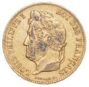 1834 France 40 Francs - World Gold Coin LOUIS PHILIPPE I