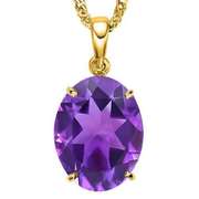1/2 CT AMETHYST 10KT SOLID GOLD PENDANT