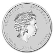 Australia 2018 Year Of the Dog 1oz .999 Silver.