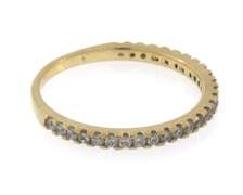 14k yellow gold diamond almost eternity band