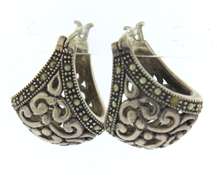 Sterling Silver Marcasite Earrings